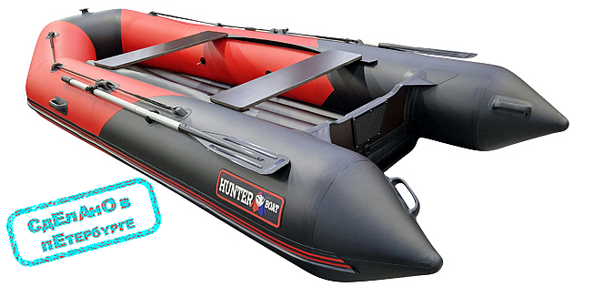 Лодка надувная ПВХ Хантер ЛКА 365 (Красный + черный) Лодка надувная ПВХ Хантер ЛКА 365 (Красный + черный)
