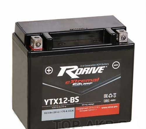 Аккумулятор RDrive Extremal Silver YTX12-BS Аккумулятор RDrive Extremal Silver YTX12-BS