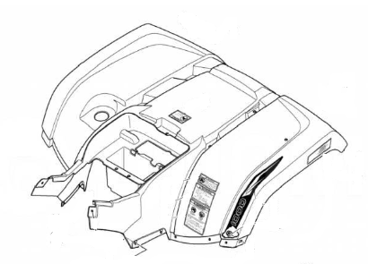 Облицовка задняя Arctic Cat TRV 1000 Облицовка задняя Arctic Cat TRV 1000
