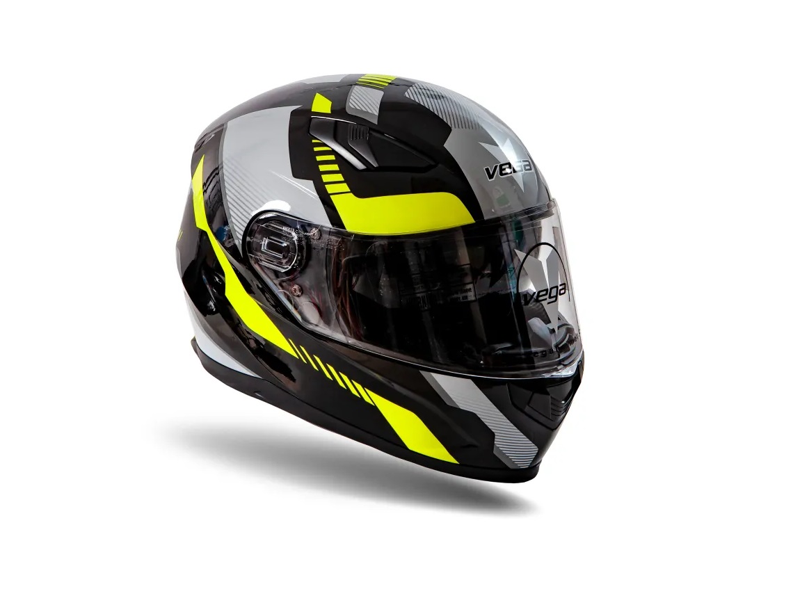 Шлем интеграл VEGA Ultra Black Yellow 2024 Шлем интеграл VEGA Ultra Black Yellow 2024