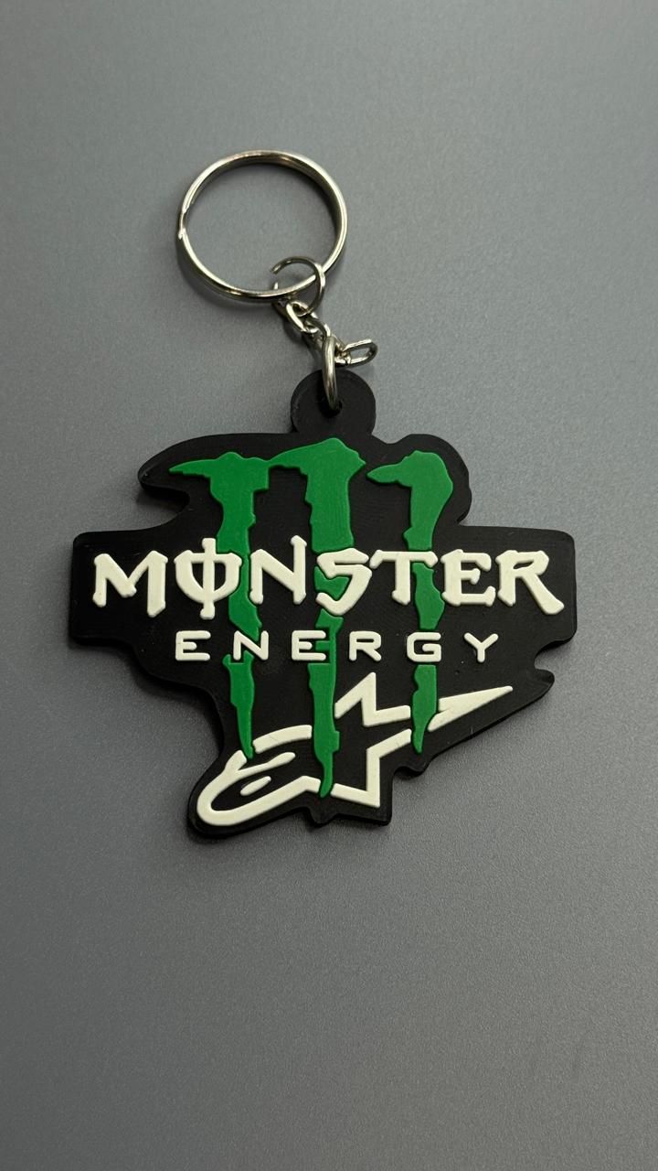 Брелок YANAMOTO Monster Logo Black Green 2025 Брелок YANAMOTO Monster Logo Black Green 2025