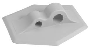 Крепление леера безопасности PVC двойное (серый) Badger Крепление леера безопасности PVC двойное (серый) Badger