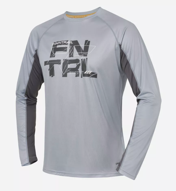 Лонгслив FINNTRAIL Wave Logo Grey 2025 Лонгслив FINNTRAIL Wave Logo Grey 2025