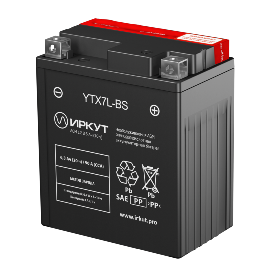 Аккумулятор ИРКУТ YTX7A-BS Аккумулятор ИРКУТ YTX7A-BS
