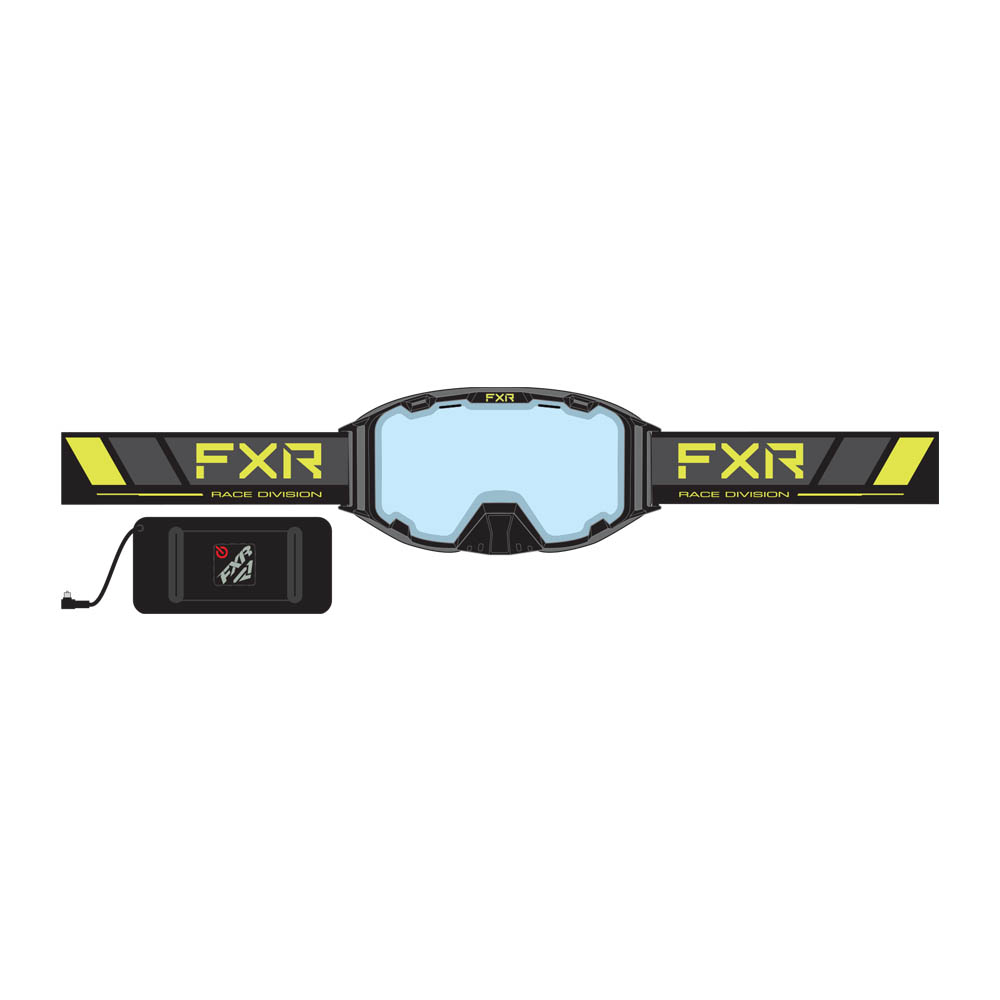 Очки с подогревом FXR Maverick Cordless Hi-Vis Black 2022 Очки с подогревом FXR Maverick Cordless Hi-Vis Black 2022