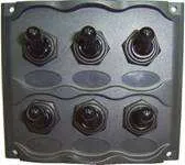 Панель электрическая 6 переключателей брызгозащищенная