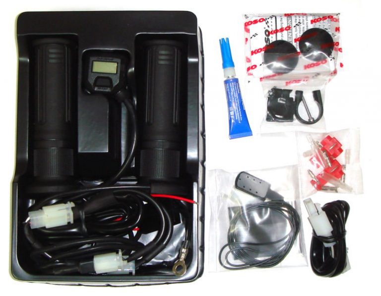 Комплект подогрева грипсы руля и курка газа к квадроциклу с ЖК-дисплеем (универсальный) KOSO Комплект подогрева грипсы руля и курка газа к квадроциклу с ЖК-дисплеем (универсальный) KOSO