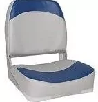 Сиденье мягкое складное серое-синее