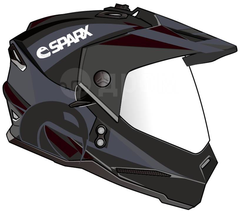 Шлем кроссовый SPARX Matador Blue Matt 2025 Шлем кроссовый SPARX Matador Blue Matt 2025