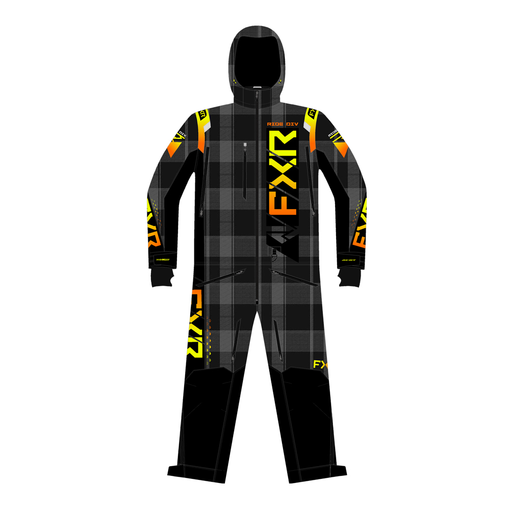 Комбинезон лёгкий FXR Helium Black Plaid Inferno 2023 Комбинезон лёгкий FXR Helium Black Plaid Inferno 2023