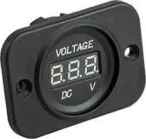 Прибор контроля напряжения (вольтметр) светодиодный 12 V диапазон 5-30в