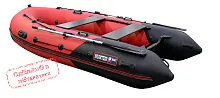 Лодка надувная ПВХ Хантер ПРО 450 (Красный + черный)