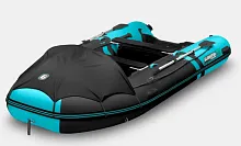 Лодка надувная ПВХ Gladiator E 420PRO (комплектация X) (Черно-бирюзовый)