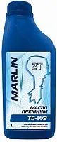 Масло MARLIN 2Т Премиум TC-W3 для ПЛМ Полусинтетическое моторное 1л 