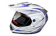 Шлем кроссовый CF MOTO V370 White Blue 2024