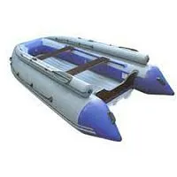 Лодка надувная ПВХ REEF Triton 340FНД (Серый + синий)