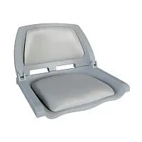 Сиденье складное пластиковое с мягкими накладками, (серый) Skipper