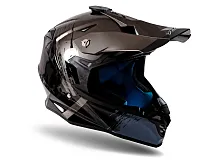 Шлем кроссовый VEGA V-FLO Black графика 2024