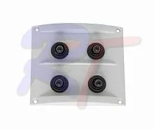 Панель электрическая 4 переключателя влагозащищенные Rivertec белая