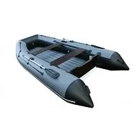 Лодка надувная ПВХ REEF 390FНД (Серый + темно-серый)