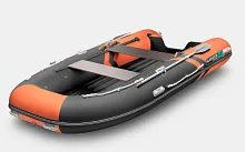 Лодка надувная ПВХ Gladiator E 420S (Оранжево-темносерый)