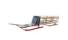 Сани-волокуши для снегохода "Пассажирские 6 мест" красный 