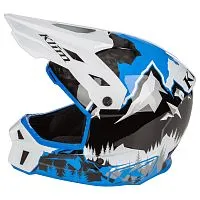 Шлем кроссовый KLIM F3 Carbon Pro Helmet ECE DNA Electric Blue Lemonade 2026