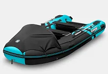Лодка надувная ПВХ Gladiator E 380PRO (комплектация X) (Черно-бирюзовый)