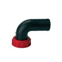 Заливной патрубок стационарного топливного бака угловой под шланг 25 мм.