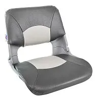 Сиденье мягкое складное серое-графитовые подушки