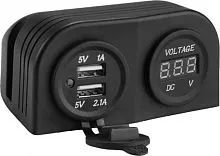 Разъем USB Skipper 5В 3,1А и вольтметр на приборную панель