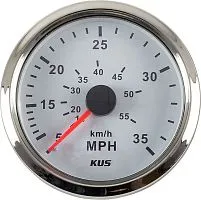 Прибор контроля скорости (спидометр) 0-55 км/ч манометрический KUS/Tainor белый 
