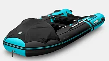 Лодка надувная ПВХ Gladiator E 450PRO (Черно-бирюзовый)