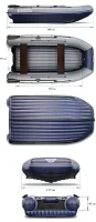 Лодка надувная ПВХ Флагман DK 380 (Серо-синий)