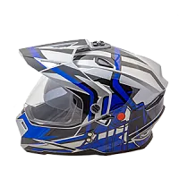 Шлем кроссовый AIM JK802S Blue Grey Black 2024