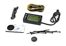 Прибор контроля оборотов двигателя (тахометр) датчик температуры индуктивный Runleader черный 