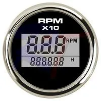 Тахометр цифровой RTD-52 черный (со счетчиком моточасов)
