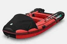Лодка надувная ПВХ Gladiator E 380PRO (Красно-черный)