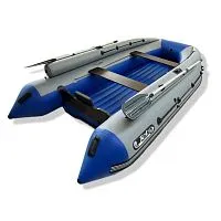 Лодка надувная ПВХ REEF JET 420FНД (Серый + синий)