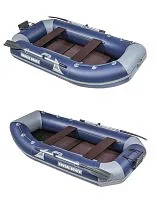 Лодка надувная ПВХ GAVIAL Lux 301 НТ ELEGANT (Синий/серый)