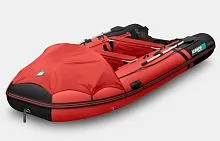 Лодка надувная ПВХ Gladiator E 450PRO (Красно-черный)