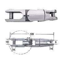 Вертлюг крепления якоря 120*16 мм.