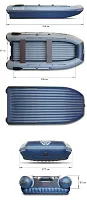 Лодка надувная ПВХ Флагман DK 350 (Серо-синий)