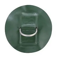 Кольцо D-образное малое с зеленой накладкой