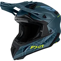 Шлем кроссовый FXR Helium Prime Dark Steel/HiVis 2026
