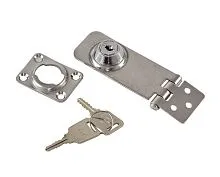 Замок дверной засовного типа нерж.сталь 76*34 мм.
