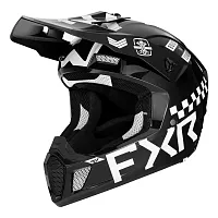 Шлем кроссовый FXR Clutch Gladiator Black White 2025