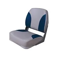 Сиденье складное алюминиевое с мягкими накладками, синий/серый