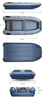 Лодка надувная ПВХ Флагман DK 450 (Серо-синий)