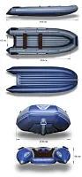 Лодка надувная ПВХ Флагман 420 IGLA (Серо-синий)